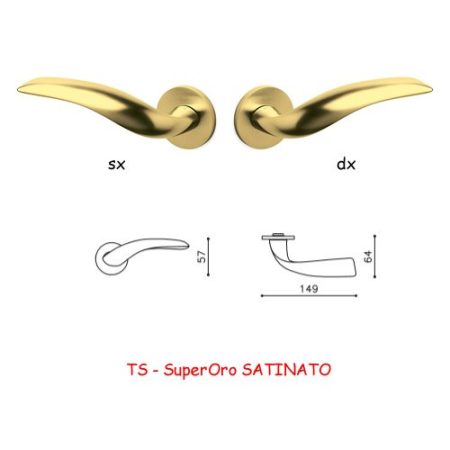 1/2 MANIGLIA VOLA SuperOro SATINATO
