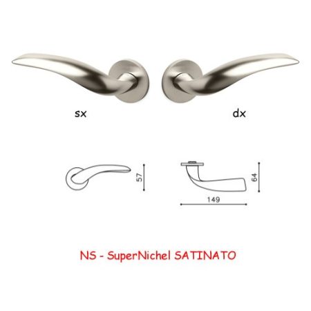 1/2 MANIGLIA VOLA SuperNichel SATINATO