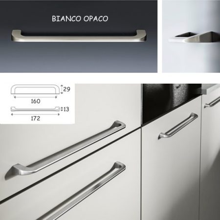 MANIGLIA CLIP 160 BIANCO OPACO