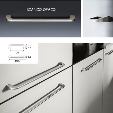 MANIGLIA CLIP 96 BIANCO OPACO