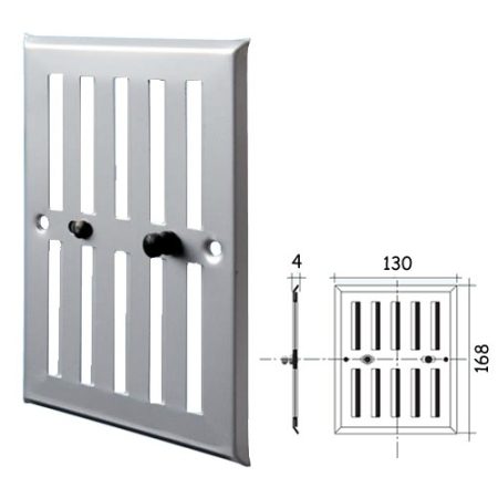 GRIGLIA REGOLABILE 130x168 ALLUMINIO