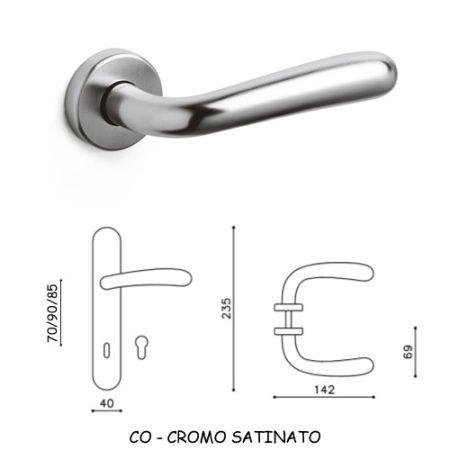 MANIGLIA BOND PLACCA CROMO SATINATO