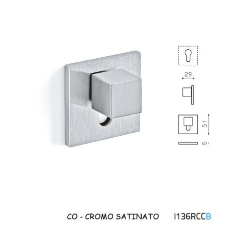 MEZZO CHIAVISTELLO CUBO B CROMO SATINATO