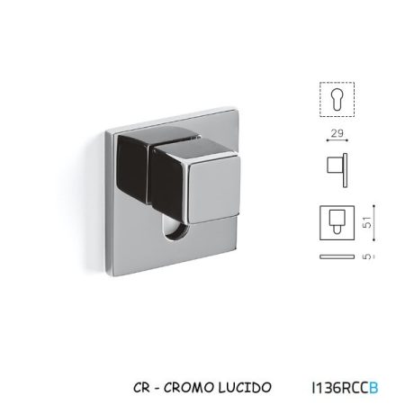MEZZO CHIAVISTELLO CUBO B CROMO LUCIDO