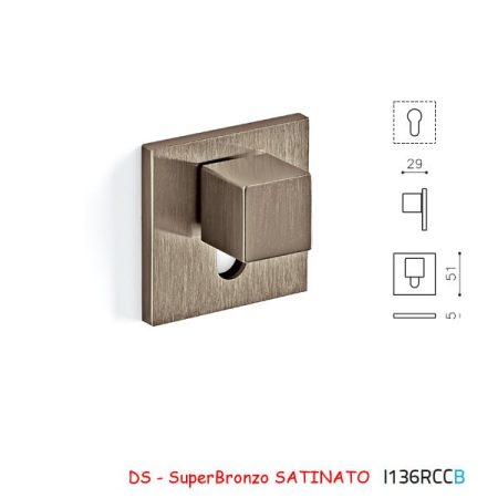 MEZZO CHIAVISTELLO CUBO B SuperBronzo SATINATO