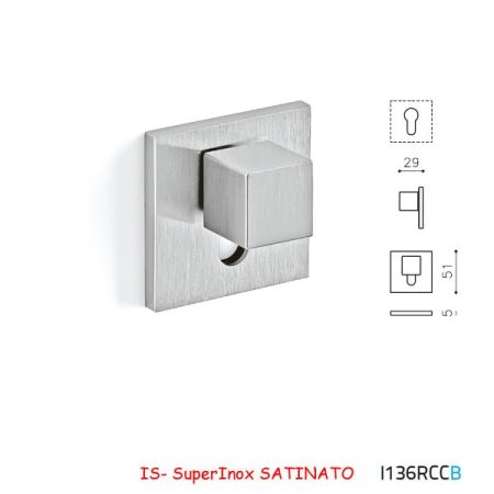 MEZZO CHIAVISTELLO CUBO B SuperInox SATINATO