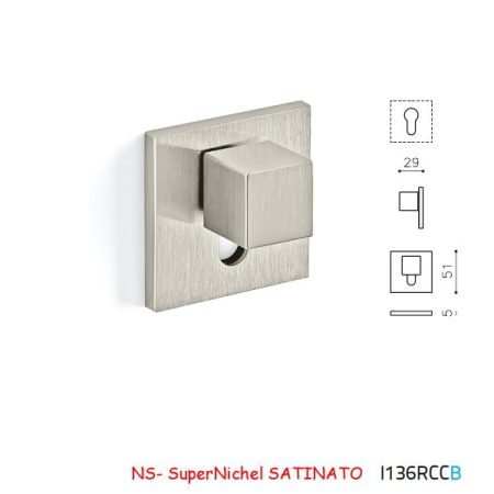 MEZZO CHIAVISTELLO CUBO B SuperNichel SATINATO