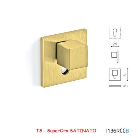 MEZZO CHIAVISTELLO CUBO B SuperOro SATINATO