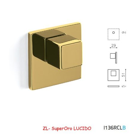 MEZZO CHIAVISTELLO CUBO B RCL SuperOro LUCIDO