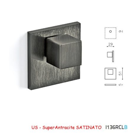 MEZZO CHIAVISTELLO CUBO B RCL SuperAntracite SATINATO