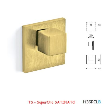 MEZZO CHIAVISTELLO CUBO B RCL SuperOro SATINATO