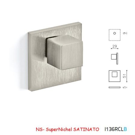 MEZZO CHIAVISTELLO CUBO B RCL SuperNichel SATINATO
