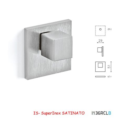 MEZZO CHIAVISTELLO CUBO B RCL SuperInox SATINATO