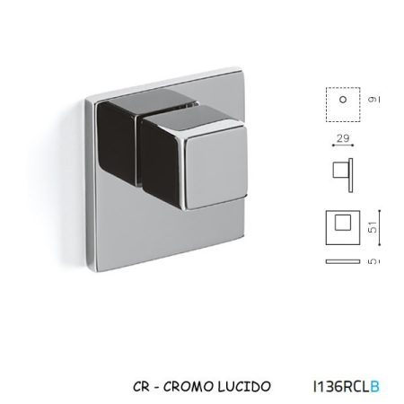MEZZO CHIAVISTELLO CUBO B RCL CROMO LUCIDO