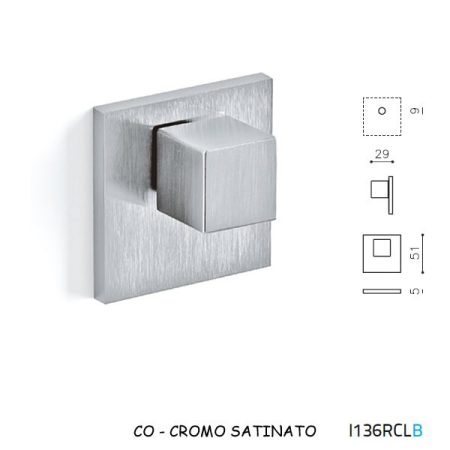 MEZZO CHIAVISTELLO CUBO B RCL CROMO SATINATO