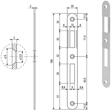 INCONTRO PATENT P CROMO OPACO