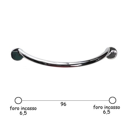 MANIGLIA 940/A mm96 CROMO