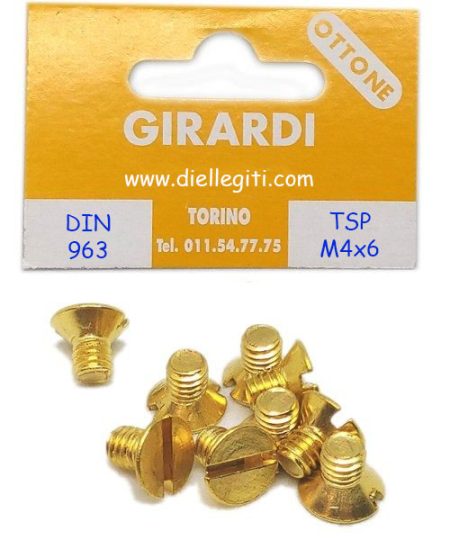 VITE OTTONE TSP M4X 6 DIN963 - ISO2009