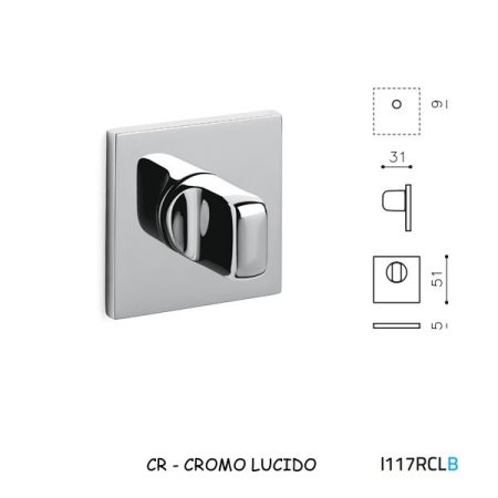 MEZZO CHIAVISTELLO VERONA QB RCL CROMO LUCIDO