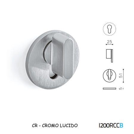 MEZZO CHIAVISTELLO LINK B RCC CROMO SATINATO