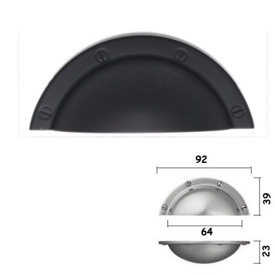 MANIGLIA 454 NERO OPACO