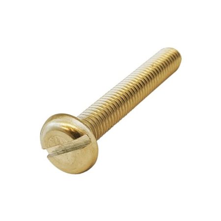 Viti Ottone Testa Tonda Scanalate 1/4-20 X 3/8 (25 Pezzi) – Albany County Fasteners - Foto 1