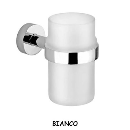 BICCHIERE VETRO TRASPARENTE/BIANCO OPACO