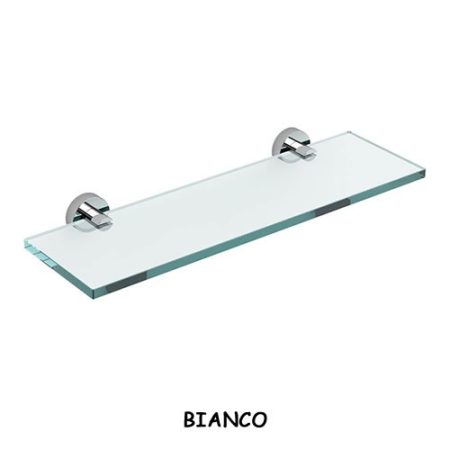 MENSOLA IN VETRO 400 BIANCO OPACO