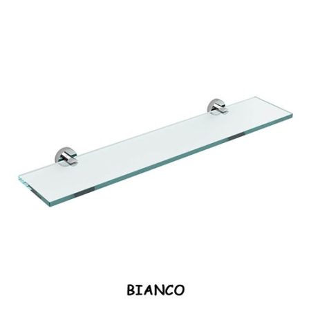 MENSOLA IN VETRO 600 BIANCO OPACO