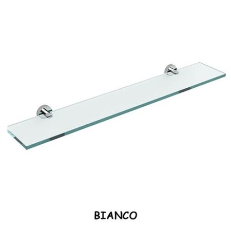 MENSOLA IN VETRO 700 BIANCO OPACO