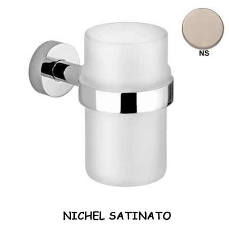 BICCHIERE VETRO TRASPARENTE/NICHEL SATINATO