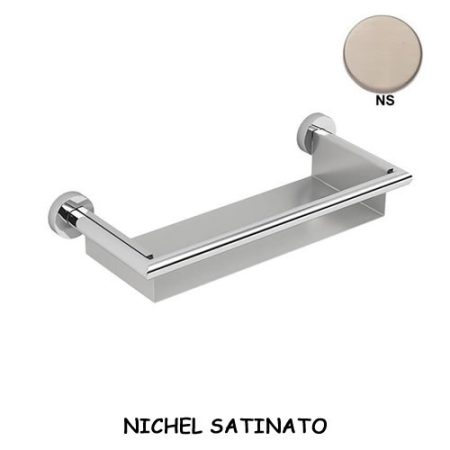 MENSOLA CONTENITORE NICHEL SATINATO