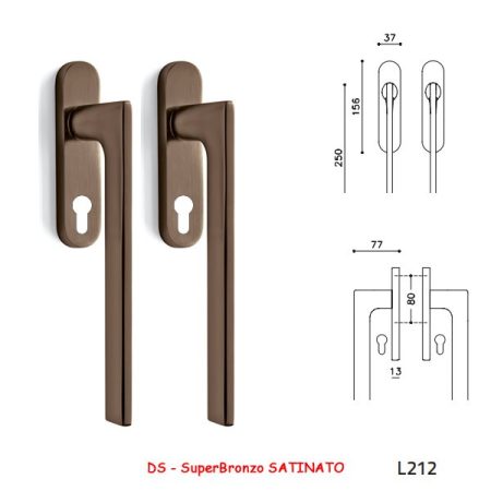 MANIGLIONI ALZANTI LOTUS SuperBronzo SATINATO