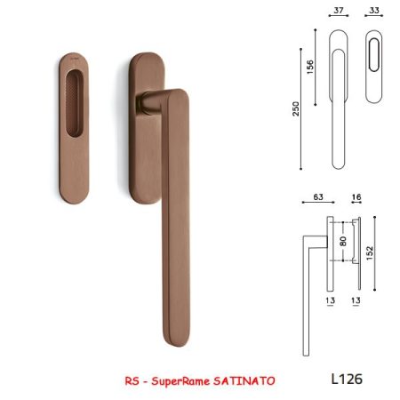 MANIGLIONE ALZANTE LINK SuperRame SATINATO
