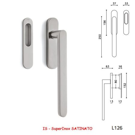 MANIGLIONE ALZANTE LINK SuperInox SATINATO