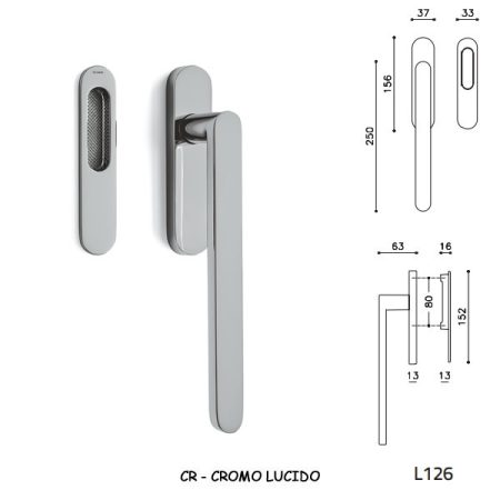 MANIGLIONE ALZANTE LINK CROMO LUCIDO