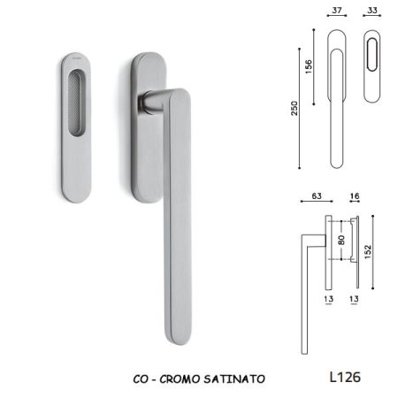 MANIGLIONE ALZANTE LINK CROMO SATINATO