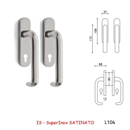 MANIGLIONI ALZANTI POLO C SuperInox SATINATO
