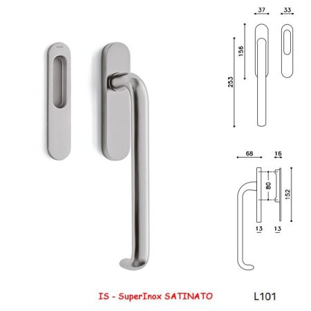 MANIGLIONE ALZANTE POLO SuperInox SATINATO