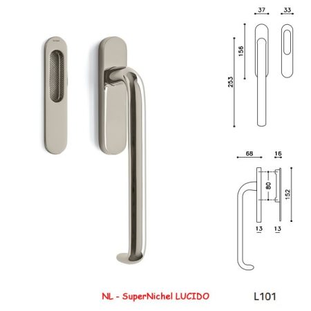 MANIGLIONE ALZANTE POLO SuperNichel LUCIDO