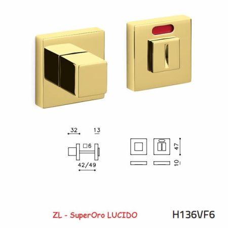 CHIAVISTELLO CUBO Q L/O SuperOro LUCIDO