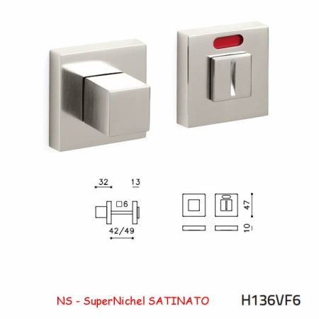 CHIAVISTELLO CUBO Q L/O SuperNichel SATINATO