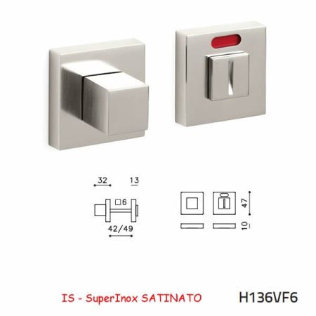 CHIAVISTELLO CUBO Q L/O SuperInox SATINATO