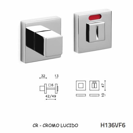 CHIAVISTELLO CUBO Q L/O CROMO LUCIDO