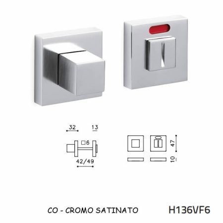 CHIAVISTELLO CUBO Q L/O CROMO SATINATO