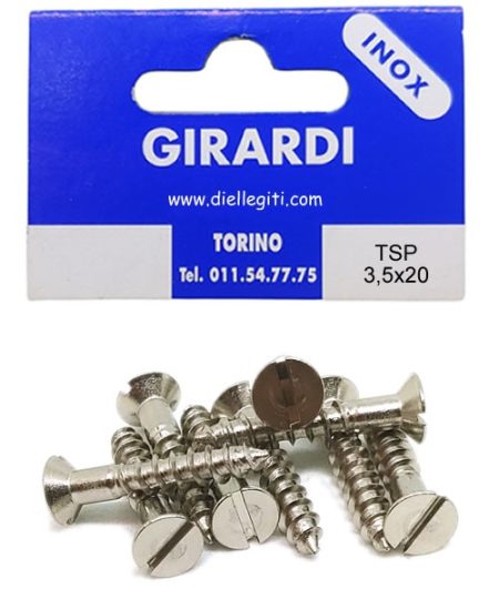 VITE ACCIAIO INOX A2 DIN97 TSP 3,5x20