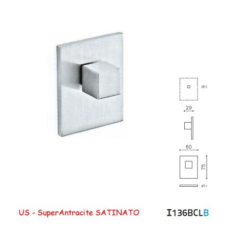 CHIAVISTELLO CUBO BCL SuperAntracite SATINATO