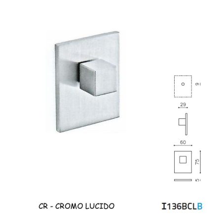 CHIAVISTELLO CUBO BCL CROMO LUCIDO