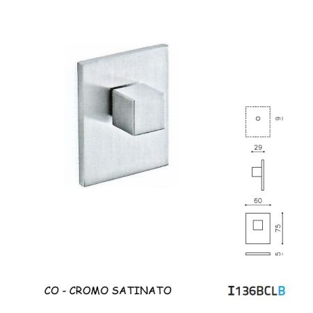CHIAVISTELLO CUBO BCL CROMO SATINATO