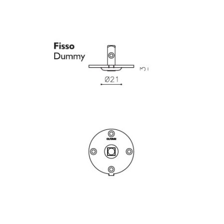 PARTICOLARE FISSO PER ROSETTE BASSE